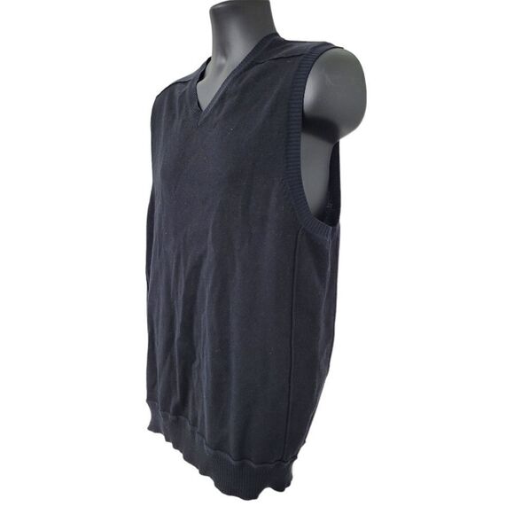 2/$20 Point Zero Black V-Neck Vest Sweater Size: Large - Picture 3 of 7